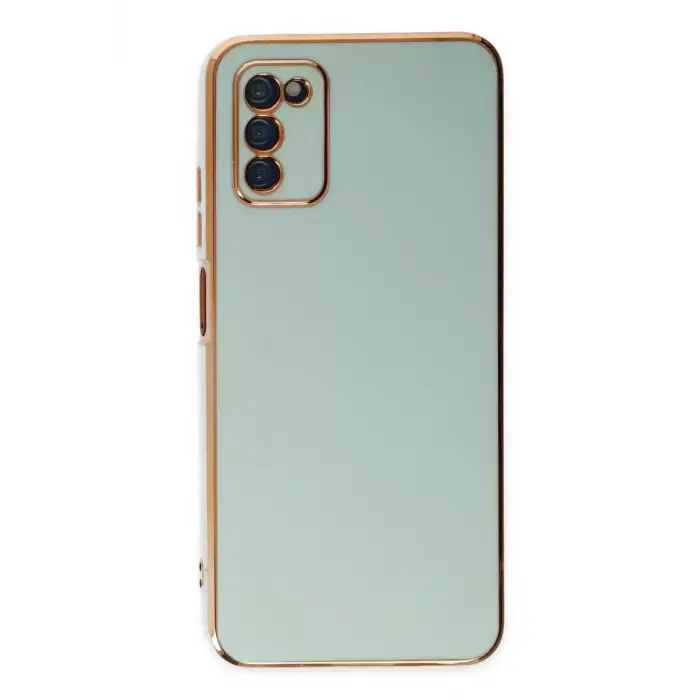 Newface Samsung Galaxy A03S Kılıf Volet Silikon - Açık Yeşil