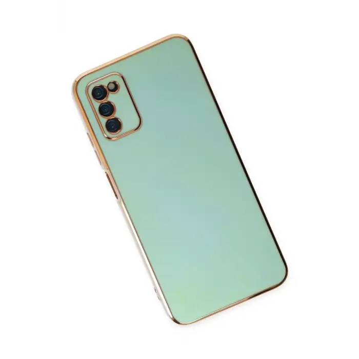 Newface Samsung Galaxy A03S Kılıf Volet Silikon - Açık Yeşil