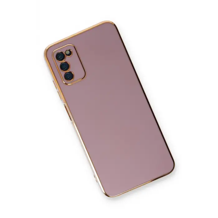 Newface Samsung Galaxy A03S Kılıf Volet Silikon - Mor