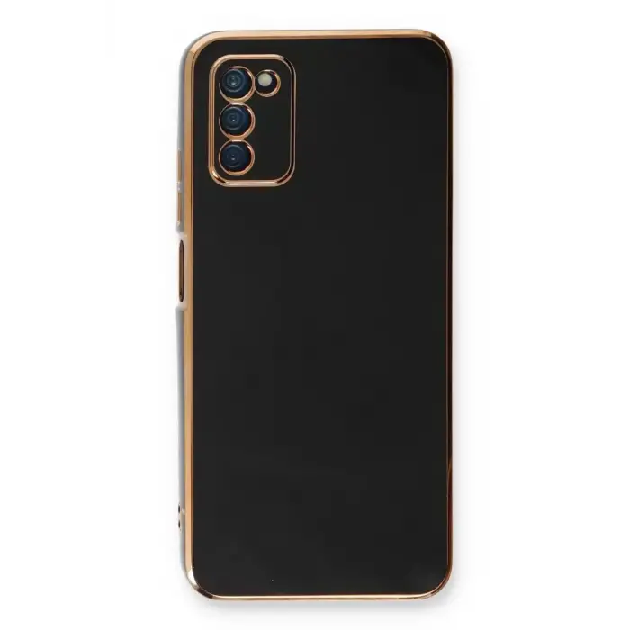 Newface Samsung Galaxy A03S Kılıf Volet Silikon - Siyah