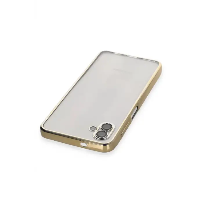 Newface Samsung Galaxy A04 Kılıf Razer Lensli Silikon - Gold