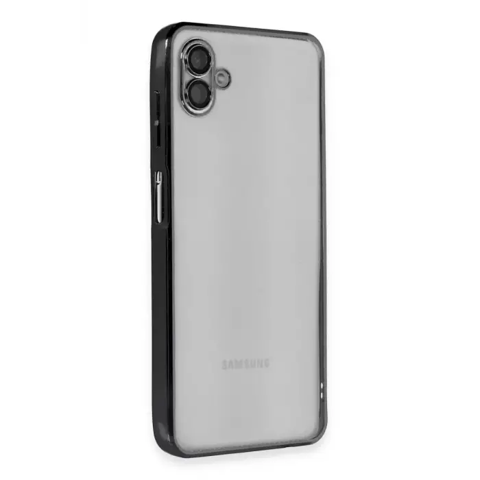 Newface Samsung Galaxy A04 Kılıf Razer Lensli Silikon - Siyah