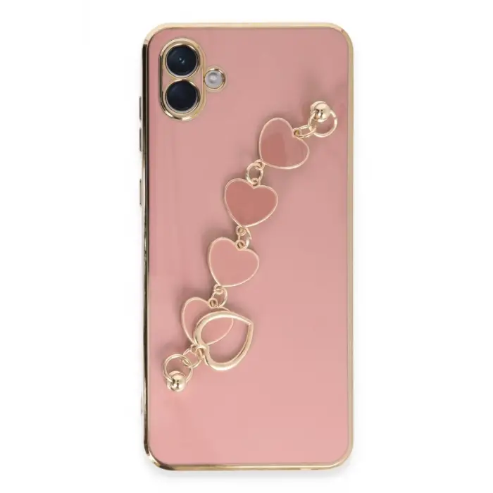 Newface Samsung Galaxy A04E Kılıf Esila Silikon - Pudra