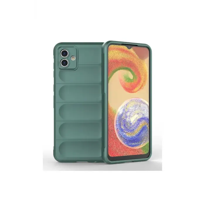 Newface Samsung Galaxy A04E Kılıf Optimum Silikon - Koyu Yeşil