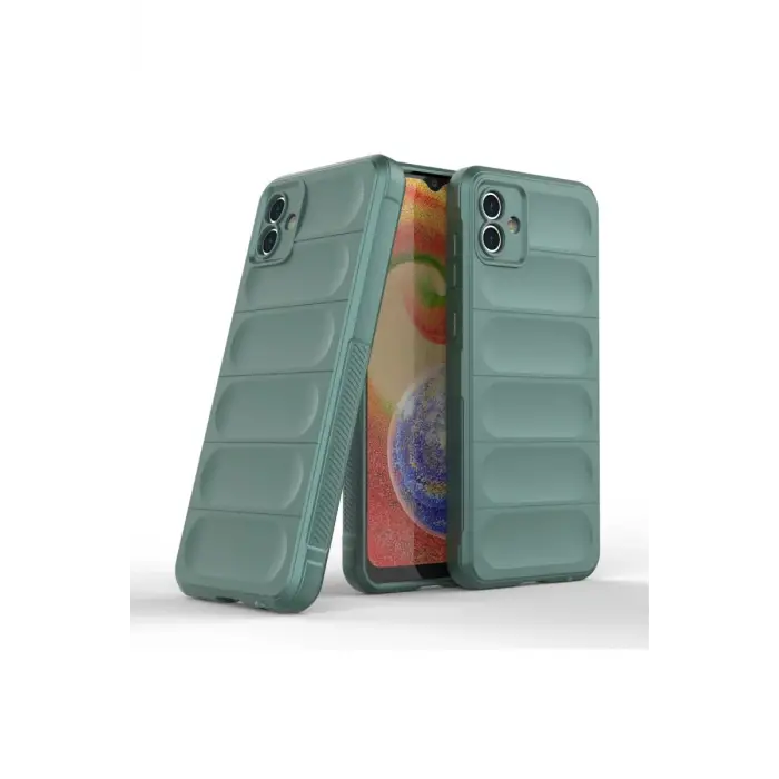 Newface Samsung Galaxy A04E Kılıf Optimum Silikon - Koyu Yeşil