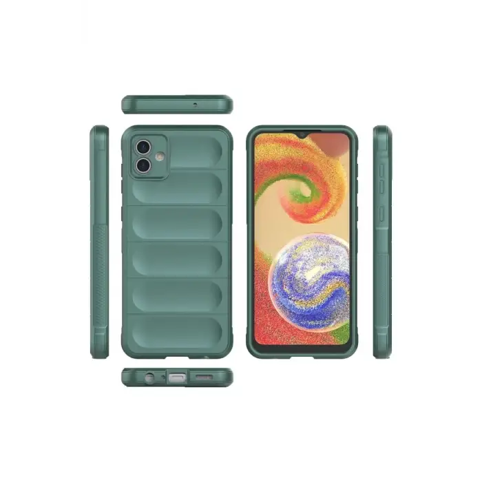 Newface Samsung Galaxy A04E Kılıf Optimum Silikon - Koyu Yeşil