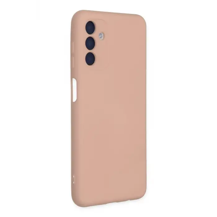 Newface Samsung Galaxy A04S Kılıf Nano içi Kadife Silikon - Pudra