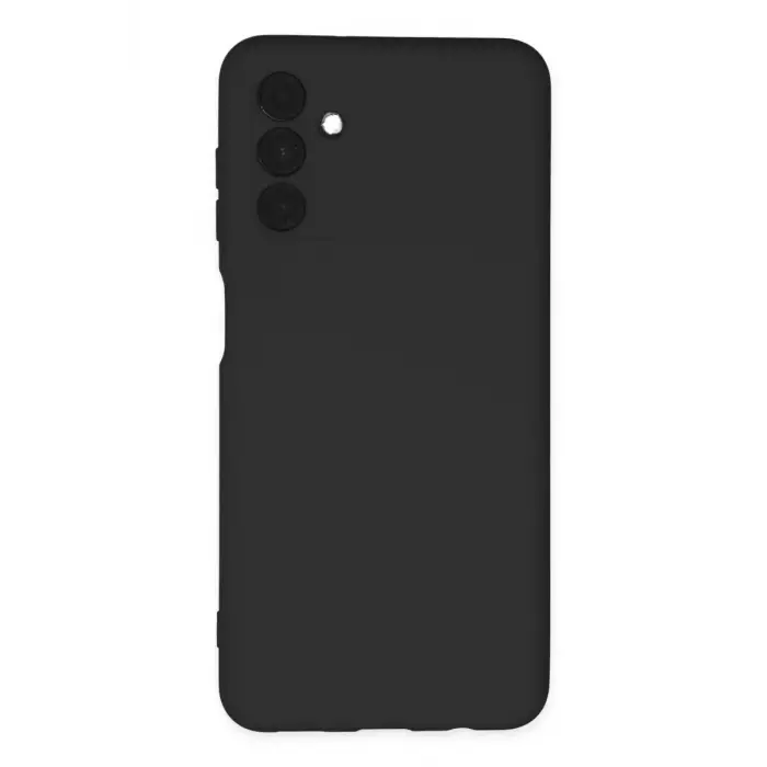 Newface Samsung Galaxy A04S Kılıf Nano içi Kadife Silikon - Siyah