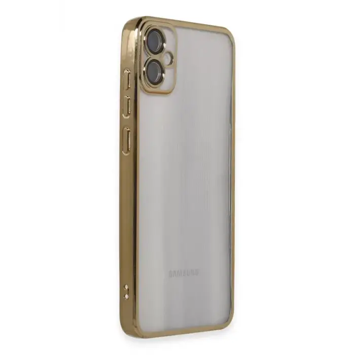 Newface Samsung Galaxy A05 Kılıf Razer Lensli Silikon - Gold