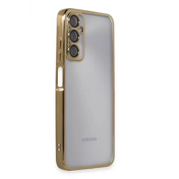Newface Samsung Galaxy A05S Kılıf Razer Lensli Silikon - Gold