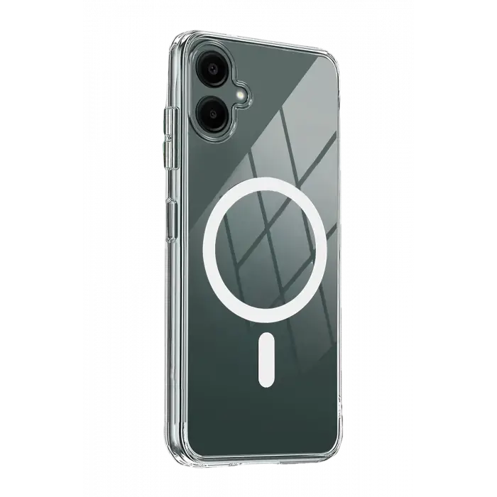 Newface Samsung Galaxy A06 Combo Sert Şeffaf Magsafe Kapak - Şeffaf