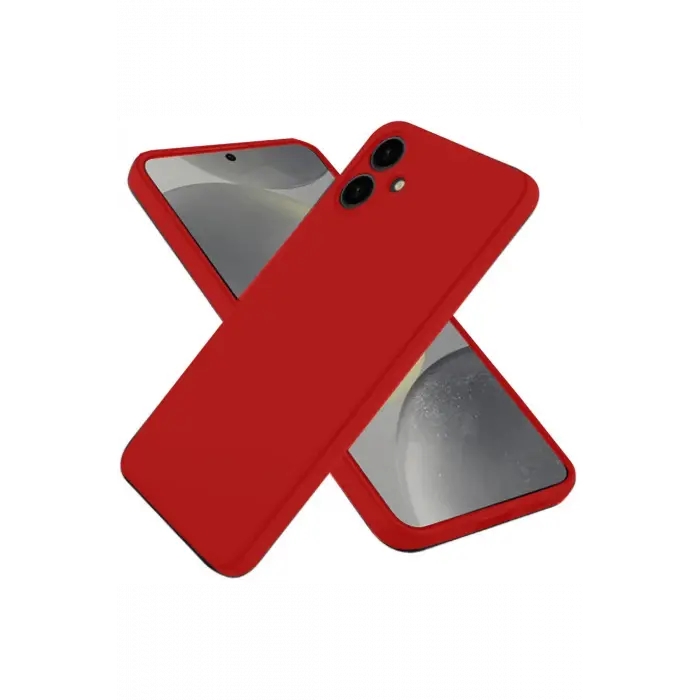 Newface Samsung Galaxy A06 Kılıf First Silikon - Kırmızı