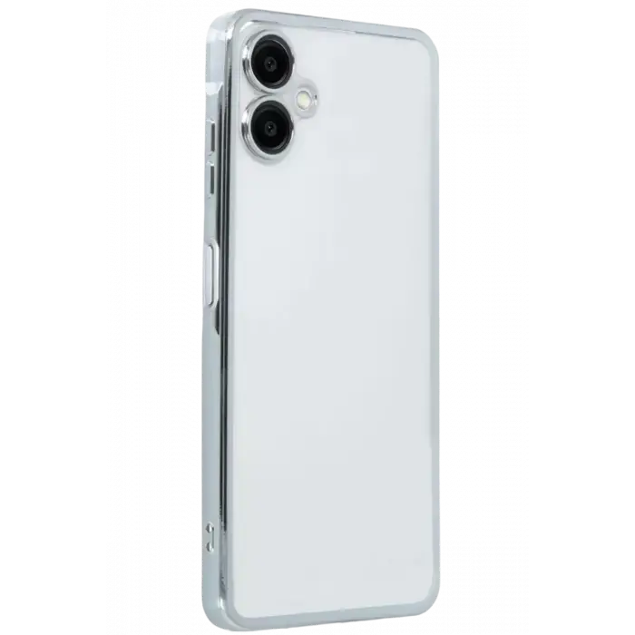 Newface Samsung Galaxy A07 4G Razer Lensli Silikon - Gümüş