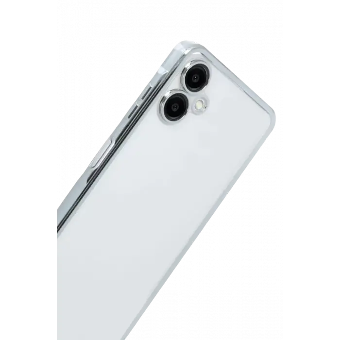 Newface Samsung Galaxy A07 4G Razer Lensli Silikon - Gümüş