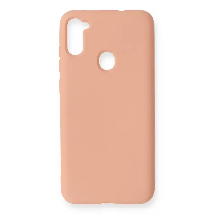 Newface Samsung Galaxy A11 Kılıf Nano içi Kadife Silikon - Pudra
