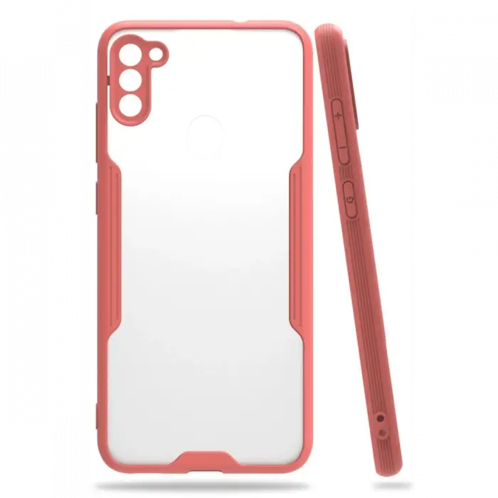 Newface Samsung Galaxy A11 Kılıf Platin Silikon - Pembe