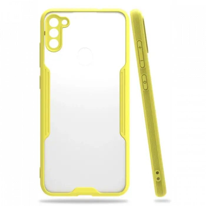 Newface Samsung Galaxy A11 Kılıf Platin Silikon - Sarı