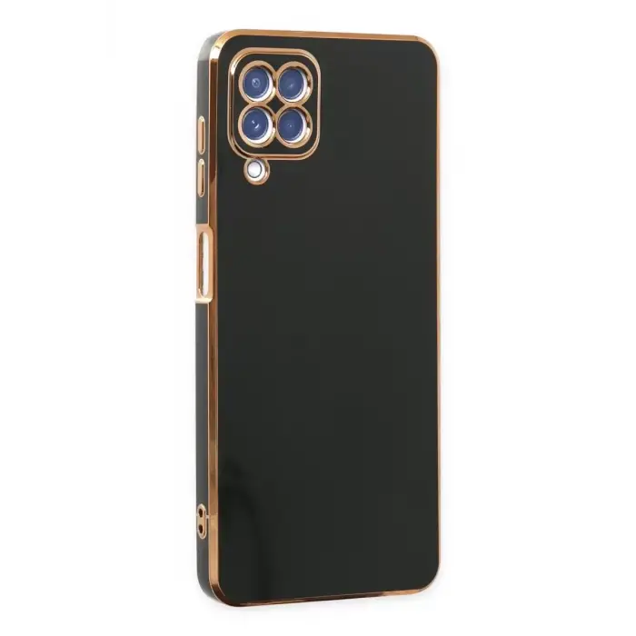Newface Samsung Galaxy A12 Kılıf Volet Silikon - Siyah