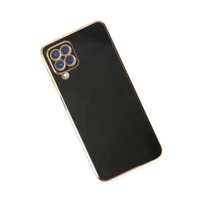 Newface Samsung Galaxy A12 Kılıf Volet Silikon - Siyah