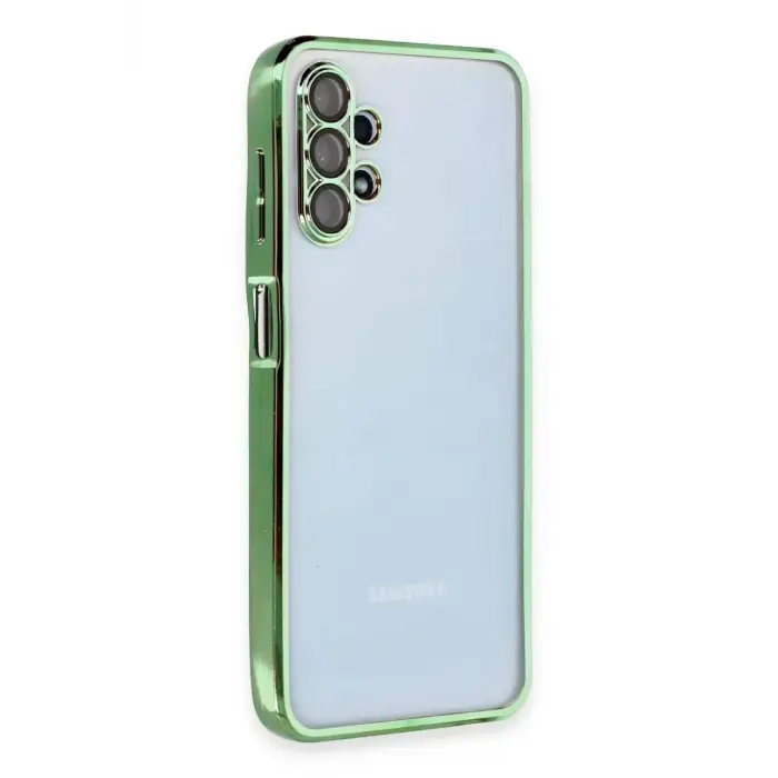 Newface Samsung Galaxy A13 4G Kılıf Razer Lensli Silikon - Yeşil