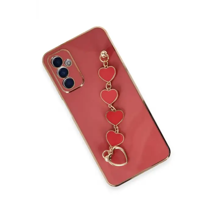 Newface Samsung Galaxy A14 4G Kılıf Esila Silikon - Kırmızı