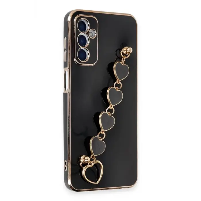Newface Samsung Galaxy A14 4G Kılıf Esila Silikon - Siyah