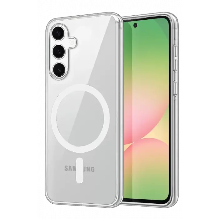 Newface Samsung Galaxy A16 5G Combo Sert Şeffaf Magsafe Kapak - Şeffaf