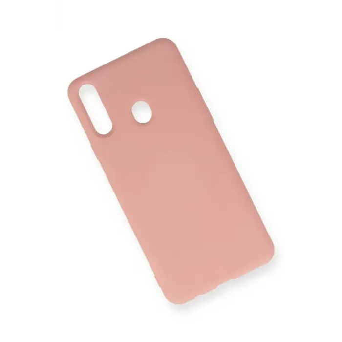 Newface Samsung Galaxy A20S Kılıf Nano içi Kadife Silikon - Pudra