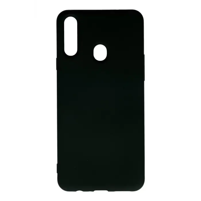 Newface Samsung Galaxy A20S Kılıf Nano içi Kadife Silikon - Siyah