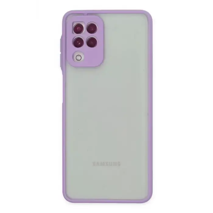 Newface Samsung Galaxy A22 Kılıf Montreal Silikon Kapak - Mor