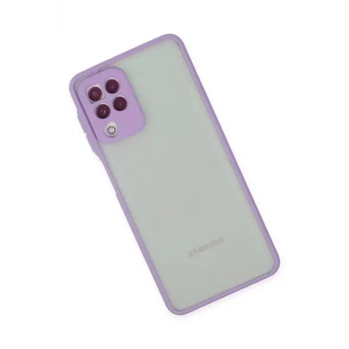 Newface Samsung Galaxy A22 Kılıf Montreal Silikon Kapak - Mor