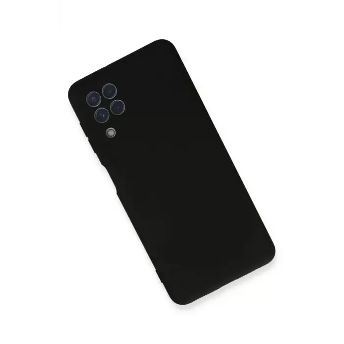Newface Samsung Galaxy A22 Kılıf Nano içi Kadife Silikon - Siyah