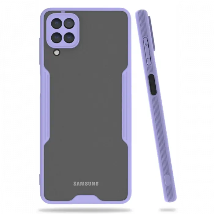 Newface Samsung Galaxy A22 Kılıf Platin Silikon - Lila