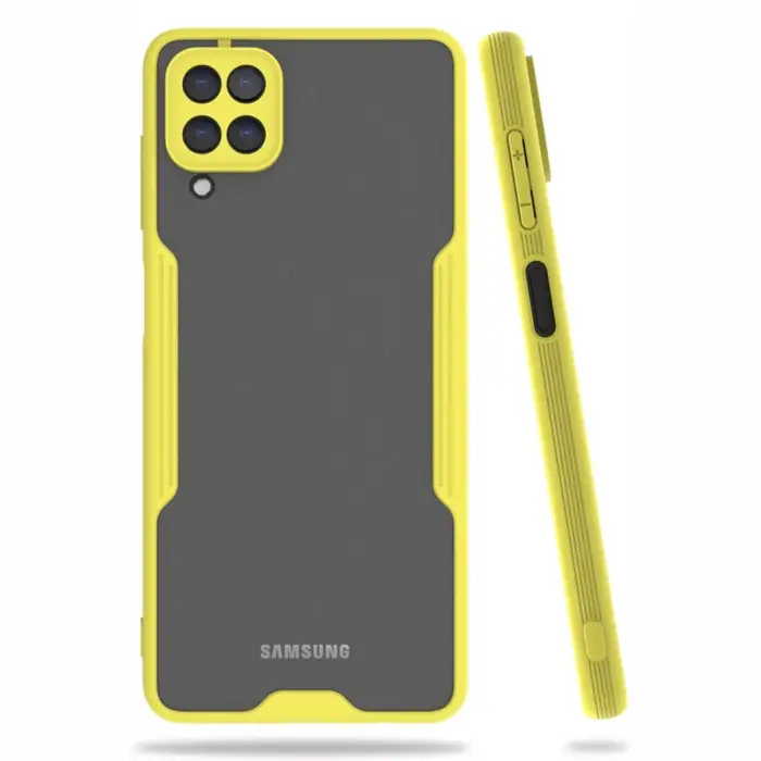 Newface Samsung Galaxy A22 Kılıf Platin Silikon - Sarı