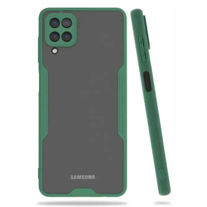 Newface Samsung Galaxy A22 Kılıf Platin Silikon - Yeşil