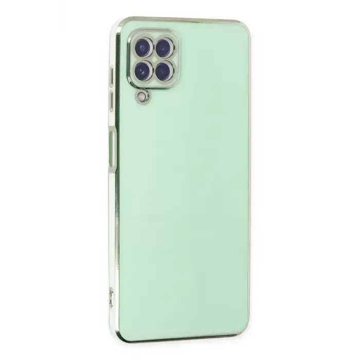 Newface Samsung Galaxy A22 Kılıf Volet Silikon - Açık Yeşil