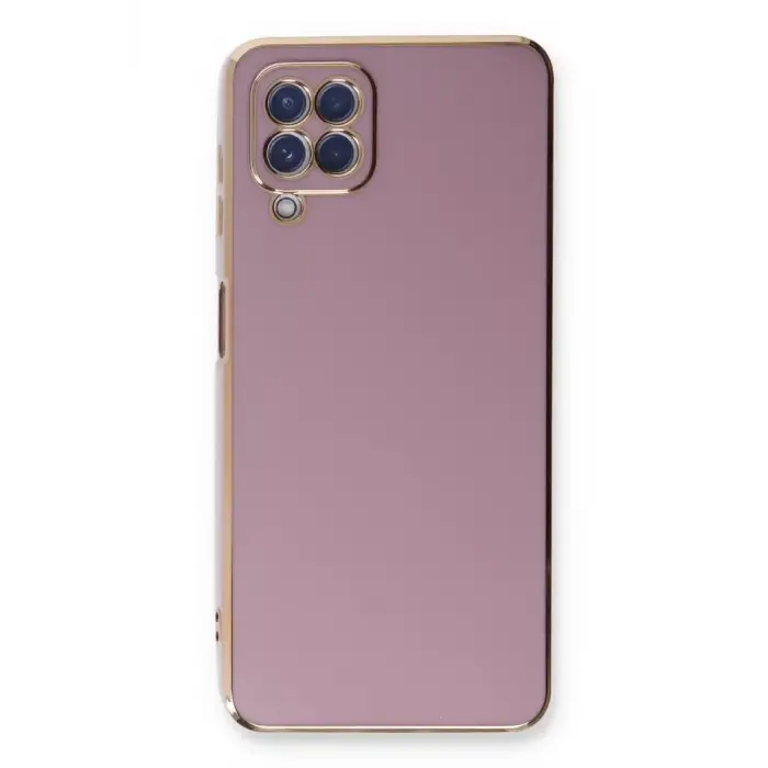Newface Samsung Galaxy A22 Kılıf Volet Silikon - Mor