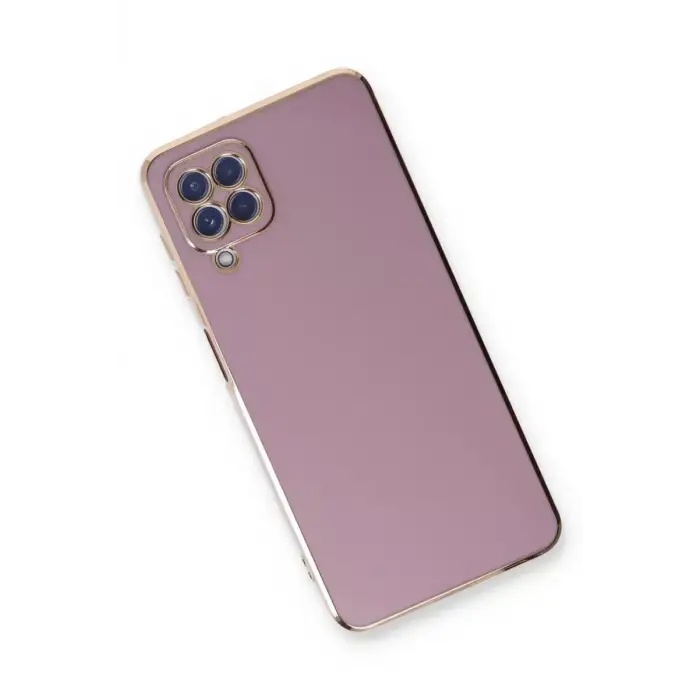 Newface Samsung Galaxy A22 Kılıf Volet Silikon - Mor