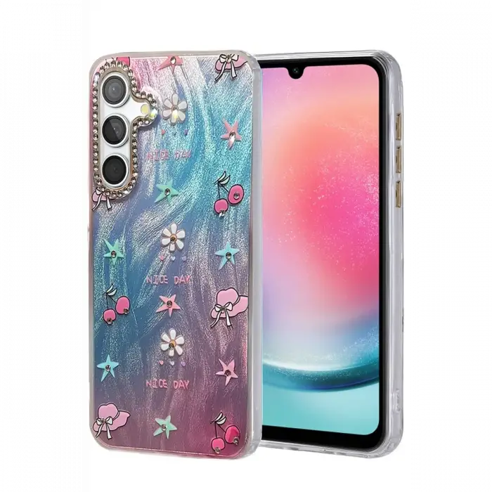 Newface Samsung Galaxy A24 4G Kılıf Blade Aynalı Desenli Kapak - Desen 4