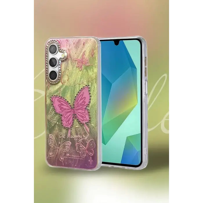 Newface Samsung Galaxy A24 4G Kılıf Blade Aynalı Desenli Kapak - Desen 5