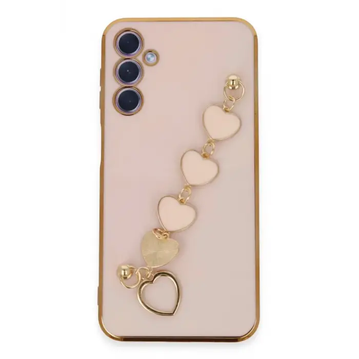 Newface Samsung Galaxy A24 4G Kılıf Esila Silikon - Pudra