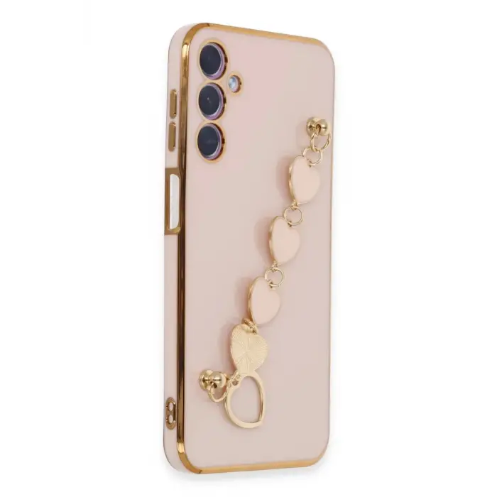 Newface Samsung Galaxy A24 4G Kılıf Esila Silikon - Pudra
