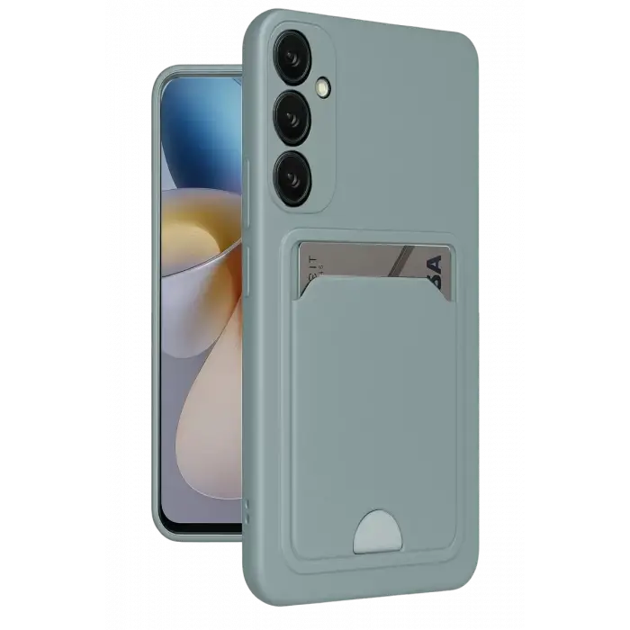 Newface Samsung Galaxy A26 Kılıf Kelvin Kartvizitli Silikon - Açık Yeşil