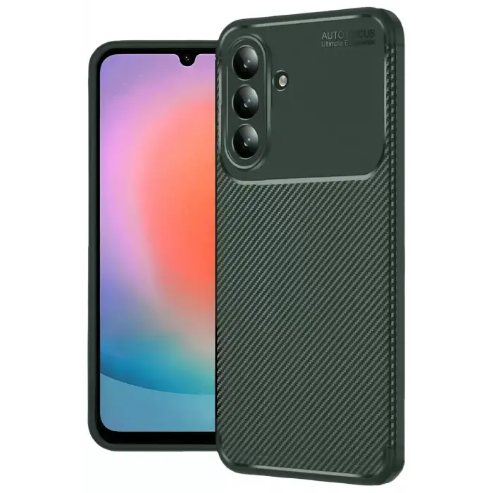 Newface Samsung Galaxy A27 5G Auto Focus Karbon Kapak - Yeşil