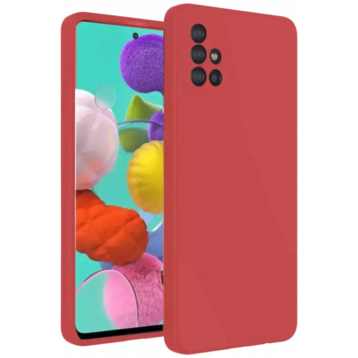 Newface Samsung Galaxy A31 Kılıf Nano içi Kadife Silikon - Kiremit