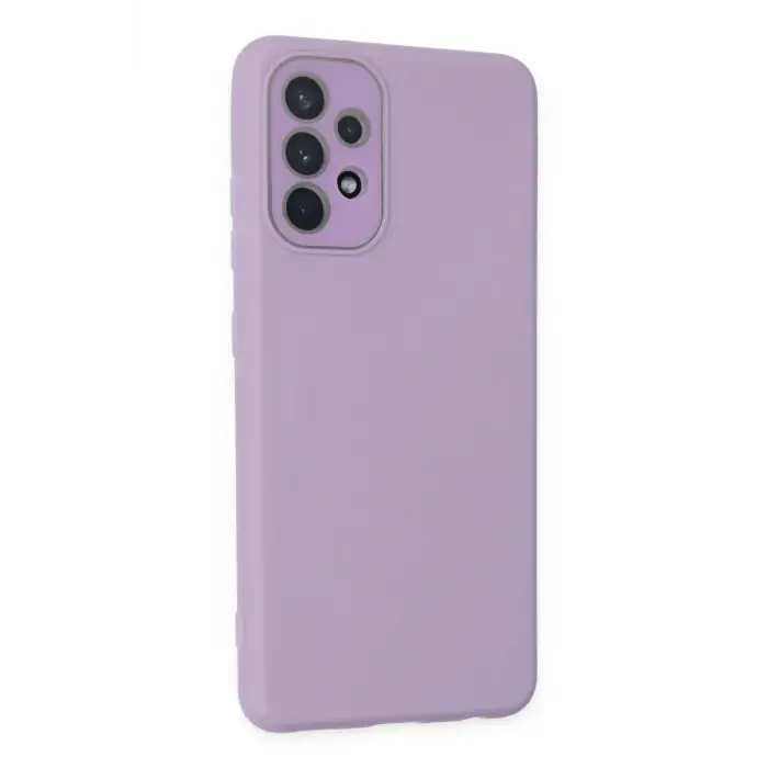 Newface Samsung Galaxy A33 5G Kılıf Lansman Glass Kapak - Lila