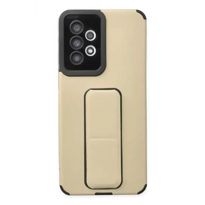 Newface Samsung Galaxy A33 5G Kılıf Mega Standlı Silikon - Gold