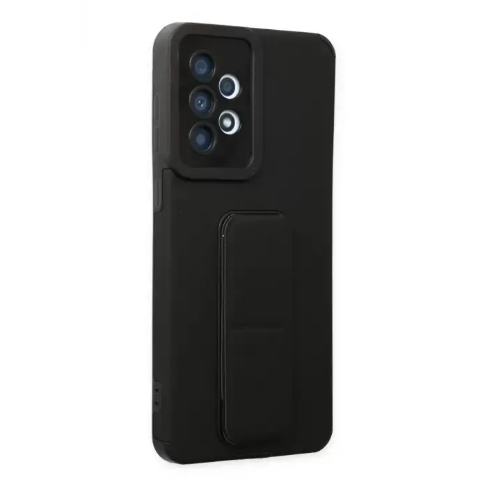 Newface Samsung Galaxy A33 5G Kılıf Mega Standlı Silikon - Siyah