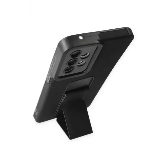 Newface Samsung Galaxy A33 5G Kılıf Mega Standlı Silikon - Siyah