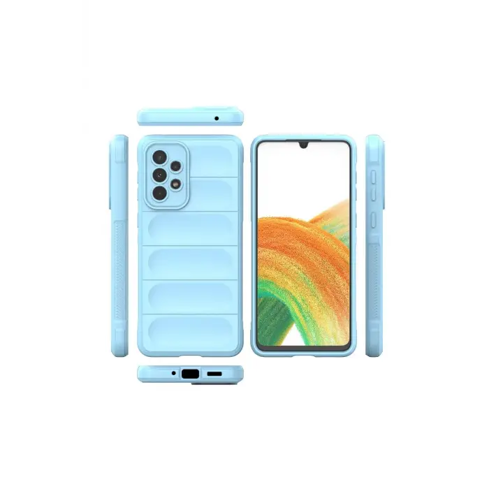 Newface Samsung Galaxy A33 5G Kılıf Optimum Silikon - Sky Blue